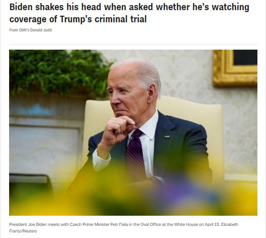 欧陆娱乐官方：美媒：对于特朗普“封口费”案庭审，拜登“摇了摇头”